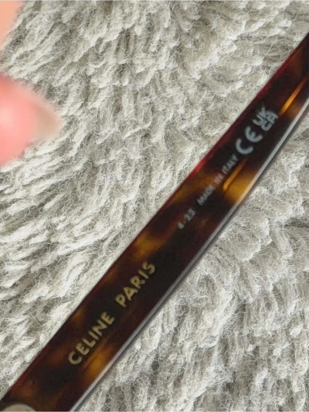 Celine Tortoiseshell Round Sunglasses - Dark Lenses - Picture 3 of 4